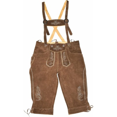 Leather Trousers long/women light brown Kalhoty dámské