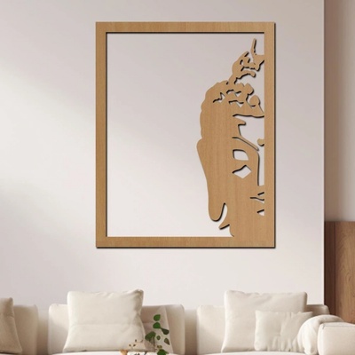 dřevo života Dřevěná dekorace BUDHA BALI Rozměry (cm): 48x60, Zvolte barvu dekoru: Buk