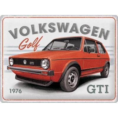 Nostalgic Art Plechová Ceduľa VW Golf GTI 1976