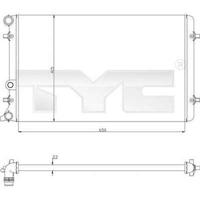 Chladič, chlazení motoru TYC 702-0033 (7020033)