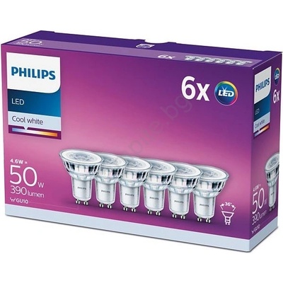Philips GU10 4.6W 4000K 6x (P4407)
