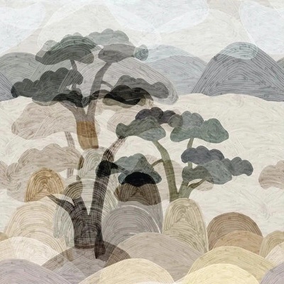 A.S. Création 27994 Vliesová tapeta na zeď Line & Leaf Inktree, rozměry 8,4x0,70m