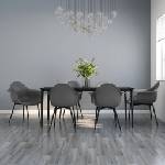 vidaXL Трапезни столове, 6 бр, сиви, PP (3082358)