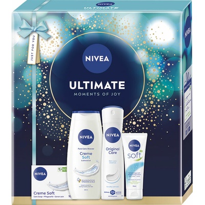Nivea Ultimate sprchový gél 250 ml + deospray 150 ml + krém 75 ml + mydlo 100 g darčeková sada