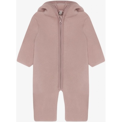HutteliHut Kombinéza z merino vlny s oušky Mahogany Rose