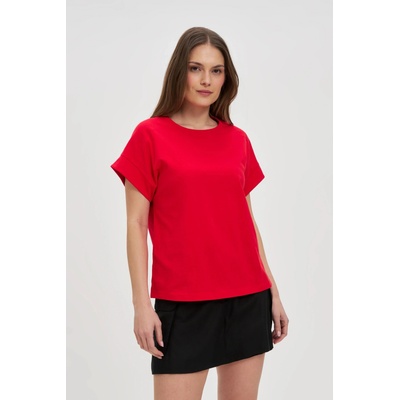 Moodo Дамска памучна тениска Moodo - червена Moodo | Cherven | ЖЕНИ | XS