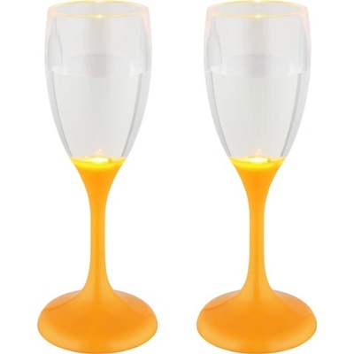 Globo Coen 28076-2 svietiace poháre na víno, prosecco 2 ks