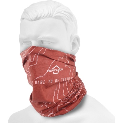 Skiron Topographic Maroon red