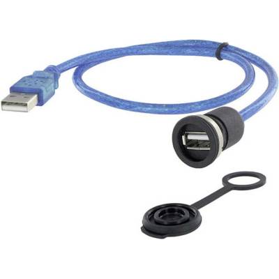 Encitech 1310-1002-02 USB 2.0, USB A socket, USB A plug, 1m