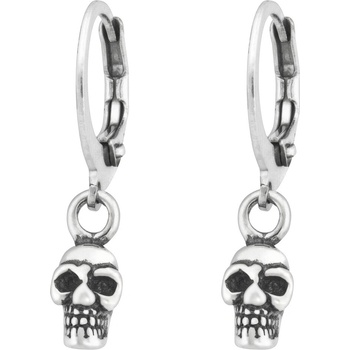 Sam's Artisans náušnice visiace Skull Ghost Head chirurgická oceľ INM082