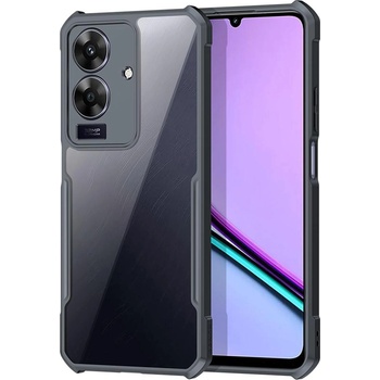 realme XUNDD Калъф за Realme Note 60 - прозрачен акрил + TPU рамка, черен