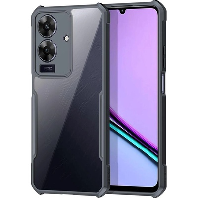 realme XUNDD Калъф за Realme Note 60 - прозрачен акрил + TPU рамка, черен