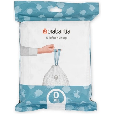 Brabantia Торбички за кош Brabantia PerfectFit FlatBack+/Bo 1006073, Размер O, 30 л, 40 броя, Бял (1006073)