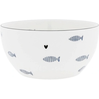 Bastion Collections Miska Bowl Watercolour Blue Fish in IB 14,5 x 7 cm