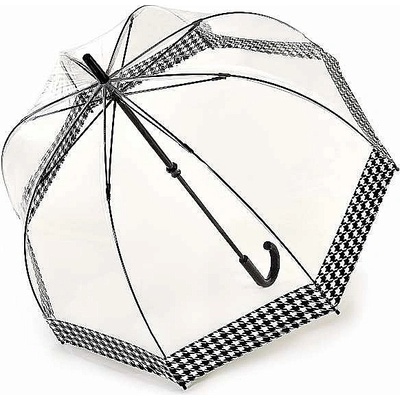 Fulton Birdcage 2 Houndstooth Border L042 deštník dámský průhledný