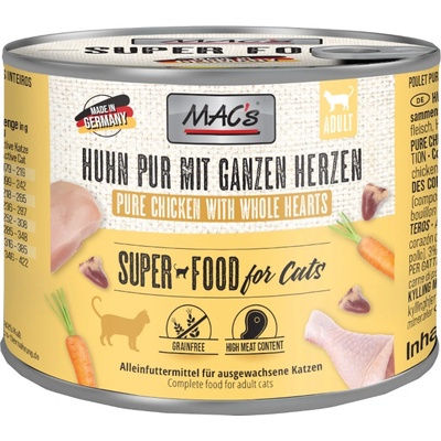MAC´s Cat Kuracie s hydinovými srdiečkami 12 x 200 g
