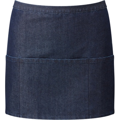 Premier Zástěra Colours PR 155 do pasu s kapsou krátká COT390155m1499-indigo deni