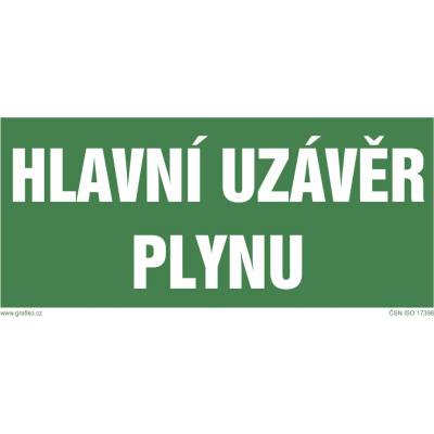 Grafiko | Hlavní uzávěr plynu - Materiál Plast, Rozměr 200x100mm