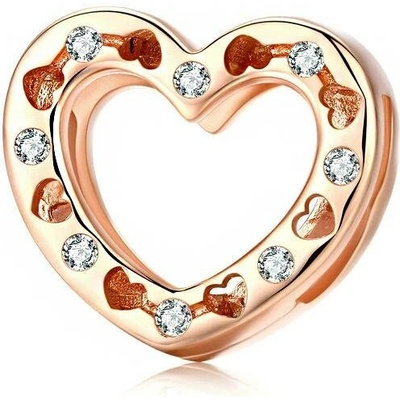 P&J Jewellery Zlatý klip Reflexions Zlaté srdce RFCH15