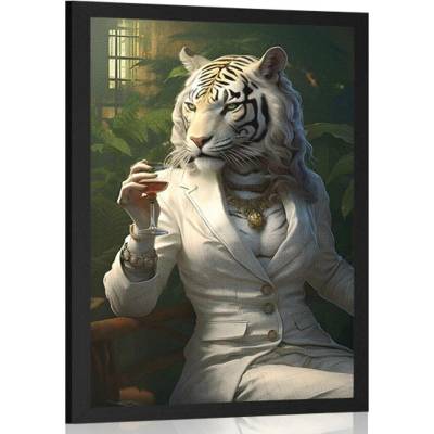 Plakát zvířecí gangster tygřice - 40x60 silver