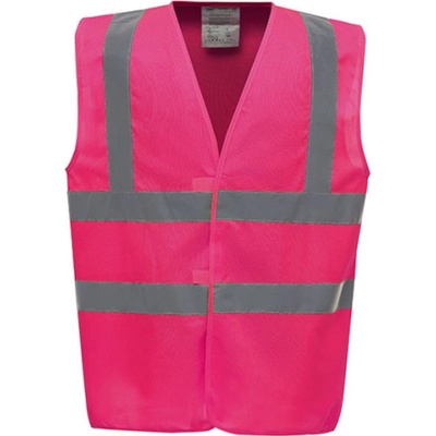 Yoko reflexná vesta HVW100 Fluorescent Pink