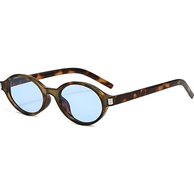 Techsuit Слънчеви очила Techsuit Sunglasses (3952) - дамски, овална рамка, ретро-модерен стил - Принт / Син