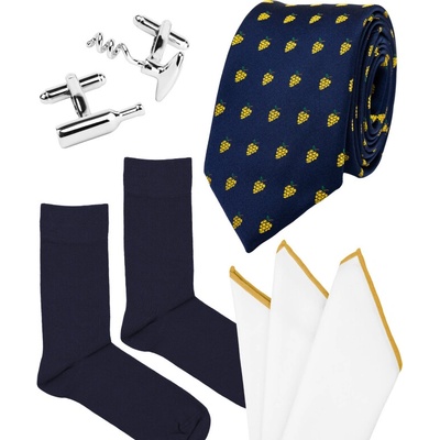 Bubibubi kravatová vinařská sada tmavomodrá – Zboží Mobilmania