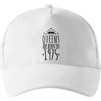 Queens are born in 1975 so zahnutým šiltom a látkovou sponou Biela