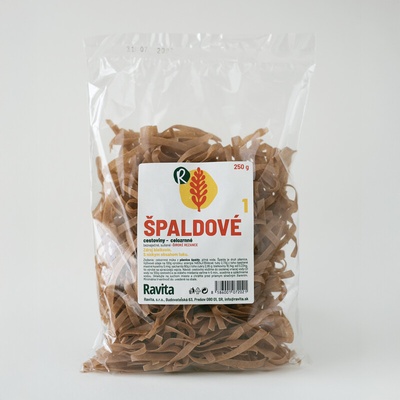 Ravita Špaldové cestoviny celozrnné široké rezance 250 g