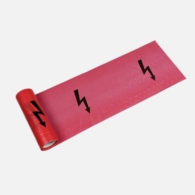 Den Braven Výstražná fólia 22 cm x 20 m / 0,08 mm, červená - elektrina