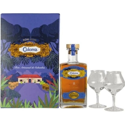 Coloma Coffret 8y 40% 0,7 l (darčekové balenie 2 poháre)