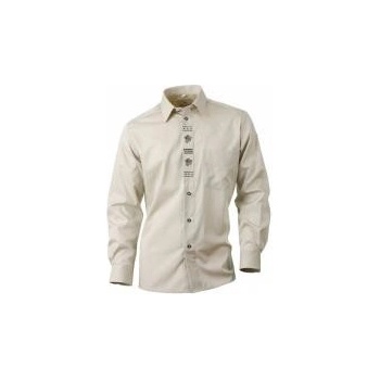 Košeľa Margita Trapper Poľovnícka dubový lístok dlhý rukáv bílá