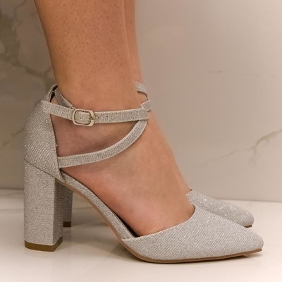 Dámske trblietavé GARVILA strieborné