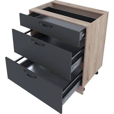 ИРИМ Долен кухненски шкаф Сити АРФ-Карбон мат-11-55 80 см