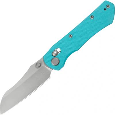 Geo Knife Komodo Stonewash M390 Blade, Tiffany Blue G10 GEO2509F