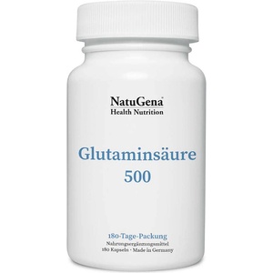 NatuGena Мускулна функция - Глутаминова киселина, 500 mg x 180 капсули (571612 (2018161) NTG)