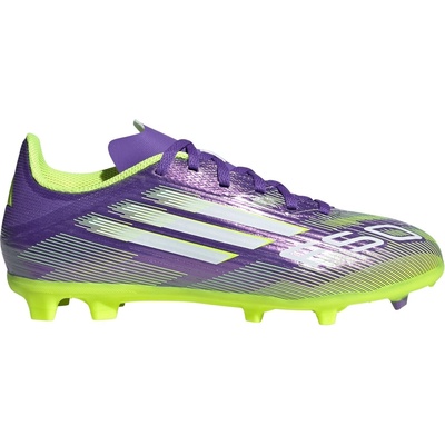 adidas Юношески футболни бутонки Adidas F50 League Juniors Firm Ground Football Boots - Purple/White