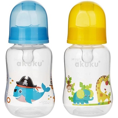 Akuku fľaša s obrázkom veľryba modrá 125 ml