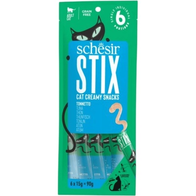 Schesir Cat Stix Liquid Snack tuňák 6 x 15 g