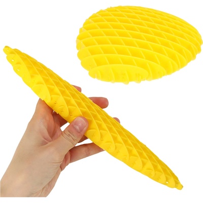 KIK Smyslová antistresová natahovací hračka Fidget Worm žlutá