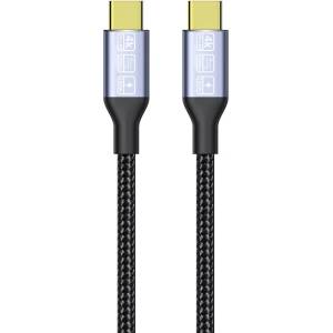 DeTech Кабел DeTech, Type-C - Type-C, 100W, 4K, 20GB/s, PD, 1.0m, Black - 18382 (DE-18382)