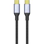 DeTech Кабел DeTech, Type-C - Type-C, 100W, 4K, 20GB/s, PD, 1.0m, Black - 18382 (DE-18382)