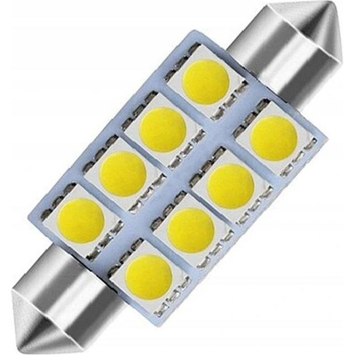 Rabel 41 mm 8 smd 5050 C5W C10W C15W SV8,5 bílá