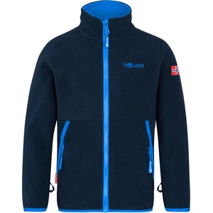 TROLLKIDS Детско поларено яке Trollkids Kid's Storfjord Jacket Fleece jacket - Navy / Medium Blue - размер 152 (EU) (703-4008-0518)