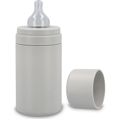 Baby Wallaby kojenecká antikoliková láhev Light grey 240 ml
