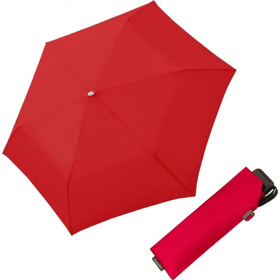 Doppler Carbonsteel Mini Slim uni skládací deštník červený