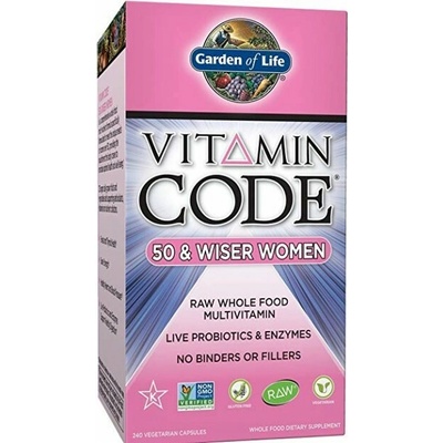 Garden of Life Vitamin Code Raw Women 50 pro ženy po padesátce 120 kapsúl
