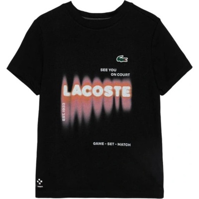 Lacoste Тениска за момчета Lacoste Tennis x Daniil Medvedev - Черен