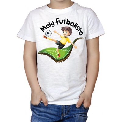 Fajntričko Kids detské tričko Malý futbalista biela