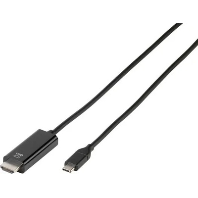 Vivanco Кабел Vivanco - 45512, USB-C/HDMI, 1.5m, черен (45512)